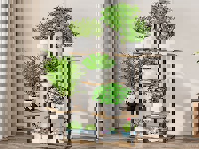 Оптовая Продажа,Садовый Дворик,Свадебный Декор,Подставка Для Растений В Помещении,7-ярусная Полка Для Растений,Металлическая Доска Из Мдф,Держатель Для Цветов
